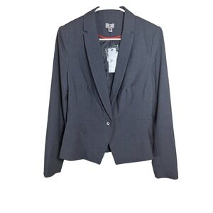 Worthington Gray Single-Button Blazer Jacket Size 14 NWT